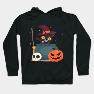 Catoween Halloween Cats Pumpkin Hoodie